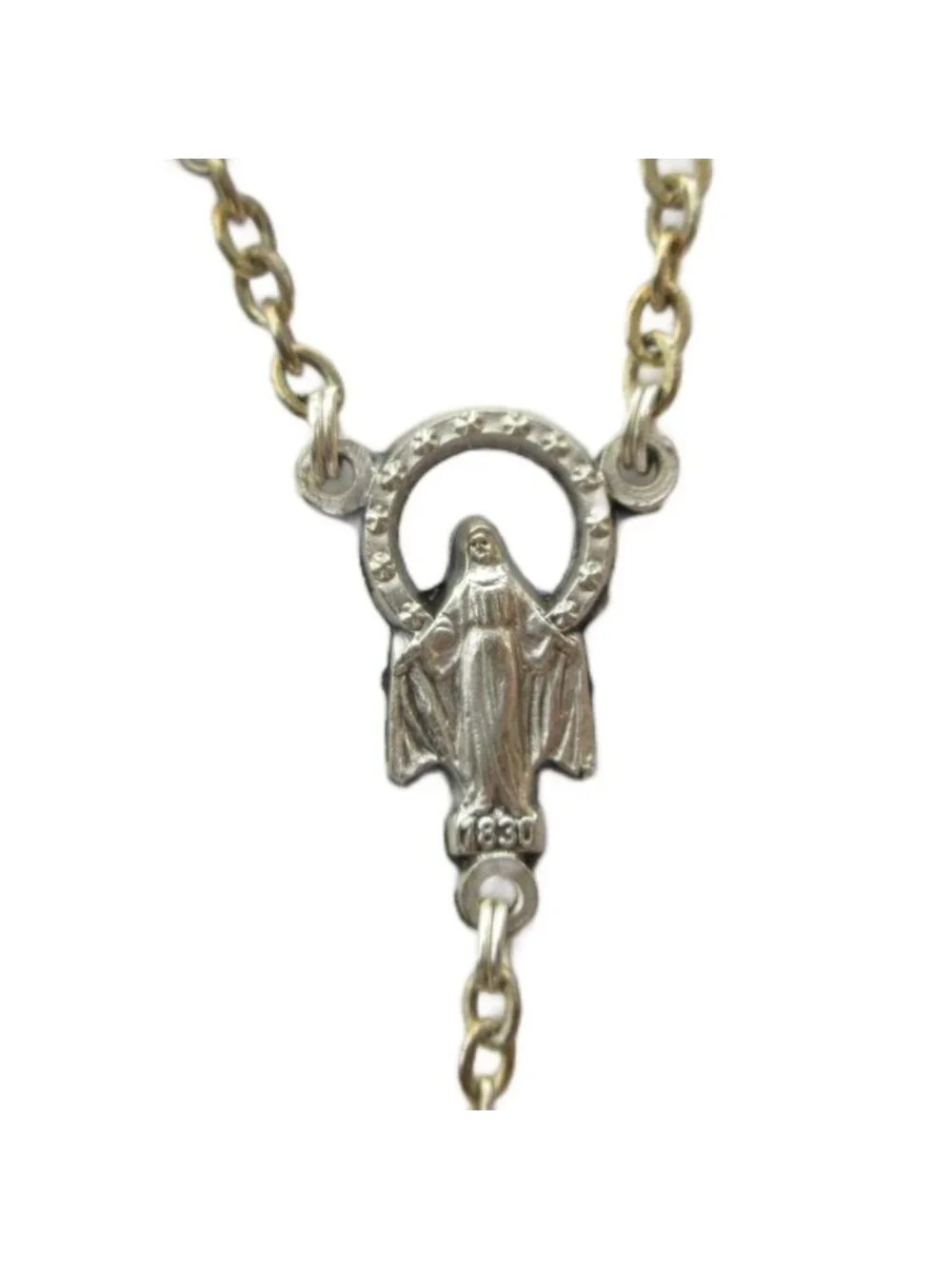 Dolce & Gabbana Rosary Necklace Long Pendant Cross Black